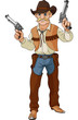 Wild west.  Cowboy  ready for shootout
