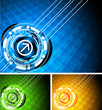 Set of bright tech background Set of bright tech background