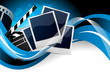 Background with cinema elements