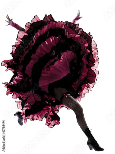 Foto: woman dancer dancing french cancan woman dancer dancing french cancan