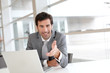 Portrait of businessman in meeting Portrait of businessman in meeting