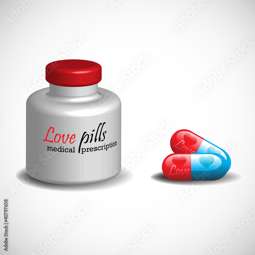 Vector: Love pills Love pills