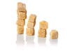 brown sugar on white background