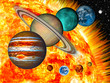 Illustration: Solar System: the comparative size of the planets and Sun. Solar System: the comparative size of the planets and Sun.