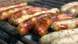 Fried Sausages on the Grill
