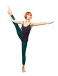 Slim woman practicing yoga asana