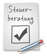 Papier & Bleistift Illustration "Steuerberatung"