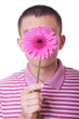 Man with flower