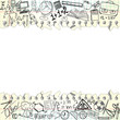Background made of papers with school symbols Background made of papers with school symbols