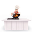 Chef is cooking