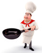 Chef holding a pan
