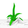 Abstract illustration of Stem Growing Through Crack