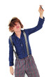 Foto: Guy in funny clothes taking self portrait Guy in funny clothes taking self portrait