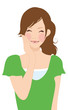 喜ぶ女性