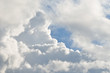 classic cloudscape. Blue sky with ornamental clouds
