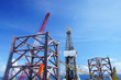Jack Up Offshore Oil Rig With Rig Cranes