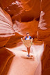 Tourist exploring the Grand Canyon