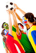Group of football fans