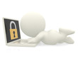 canvas print picture - 3D online security