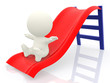 3D man on a slide