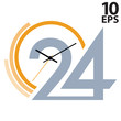 Clock face. Vector illustration