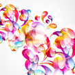 Abstract colorful arc-drop background.