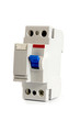 Automatic circuit breaker, isolated on a white background.