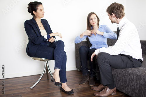 Photo: Frau verlangt Scheidung beim Psychologen Frau verlangt Scheidung beim Psychologen