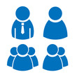Vector computer users icon set