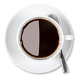 Photo: Cup of coffee isolated clipping path. Cup of coffee isolated clipping path.