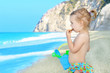 Happy child on the beach