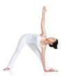 practicing yoga