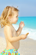 Happy child on the beach