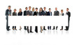 Business Team mit Plakat