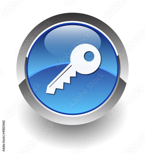 Vector: key blue button key blue button