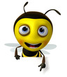 Illustration: cartoon honey bee cartoon honey bee