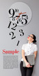 Business Woman under the clock. Concept