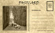 Vintage Empty Blank Motor Car Postcard Template