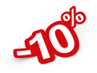 Percent sticker 3d render illustration