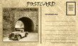 Vintage Empty Blank Motor Car Postcard Template