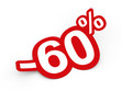 Percent sticker 3d render illustration