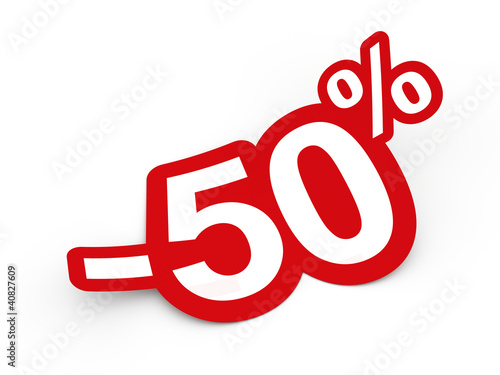 Illustration: Percent sticker 3d render illustration Percent sticker 3d render illustration