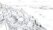 illustration the greek town illustration the greek town