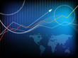 abstract vector frame with world map. Eps10