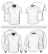 Amazing vector set. Men's polo-shirt and t-shirt