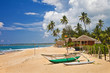 deserted tropical beach with boat, Sri lanka deserted tropical beach with boat, Sri lanka