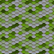 Green and Silver Scales Seamless Pattern