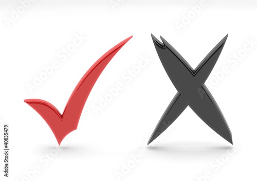 Illustration: Tick and cross Tick and cross