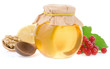 honey and fruit isolated on white honey and fruit isolated on white