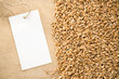 wheat grain on wood texture wheat grain on wood texture